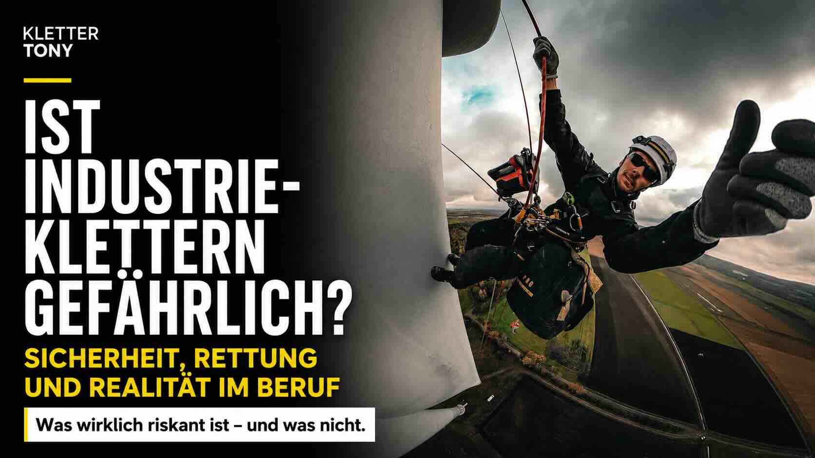 Original-Titelbild: Ist Industrieklettern gefährlich? Sicherheit, Rettung und Realität im Beruf