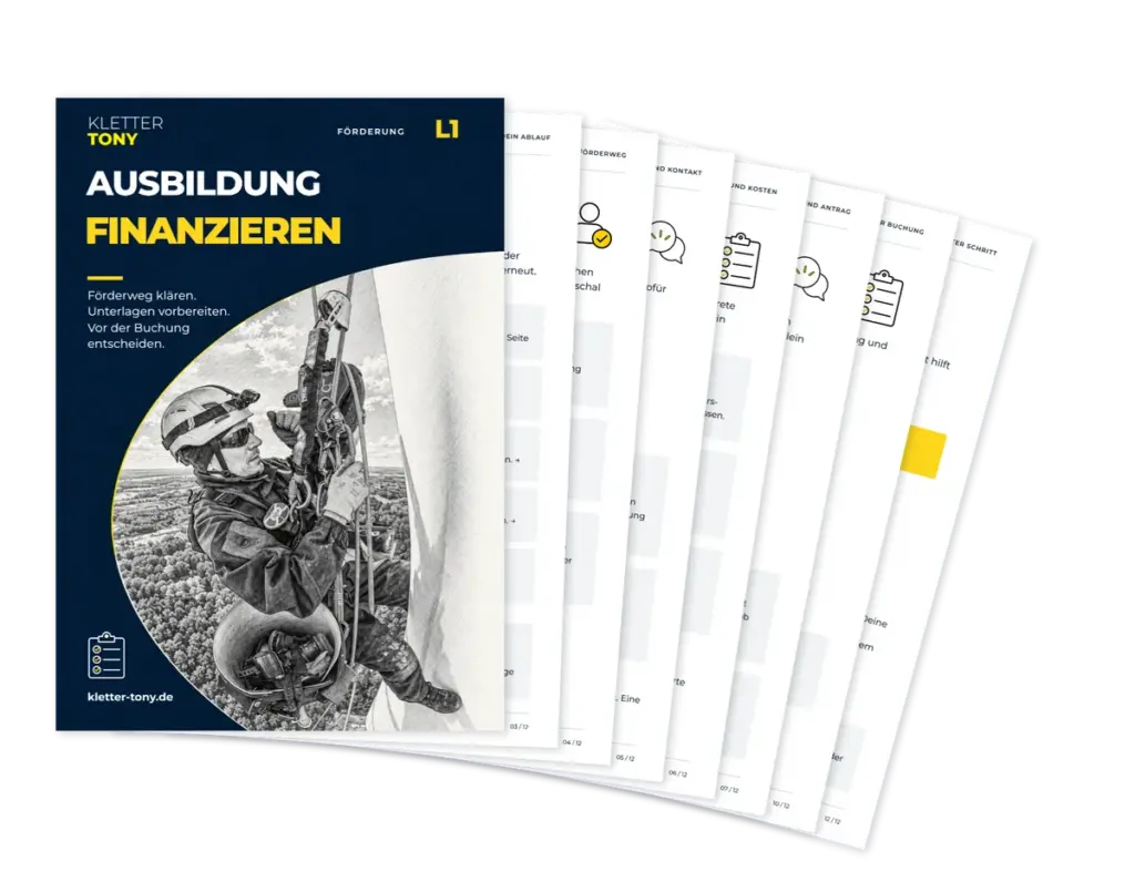 Aufgefächerte Originalvorschau: Ausbildung finanzieren von Kletter.Tony.